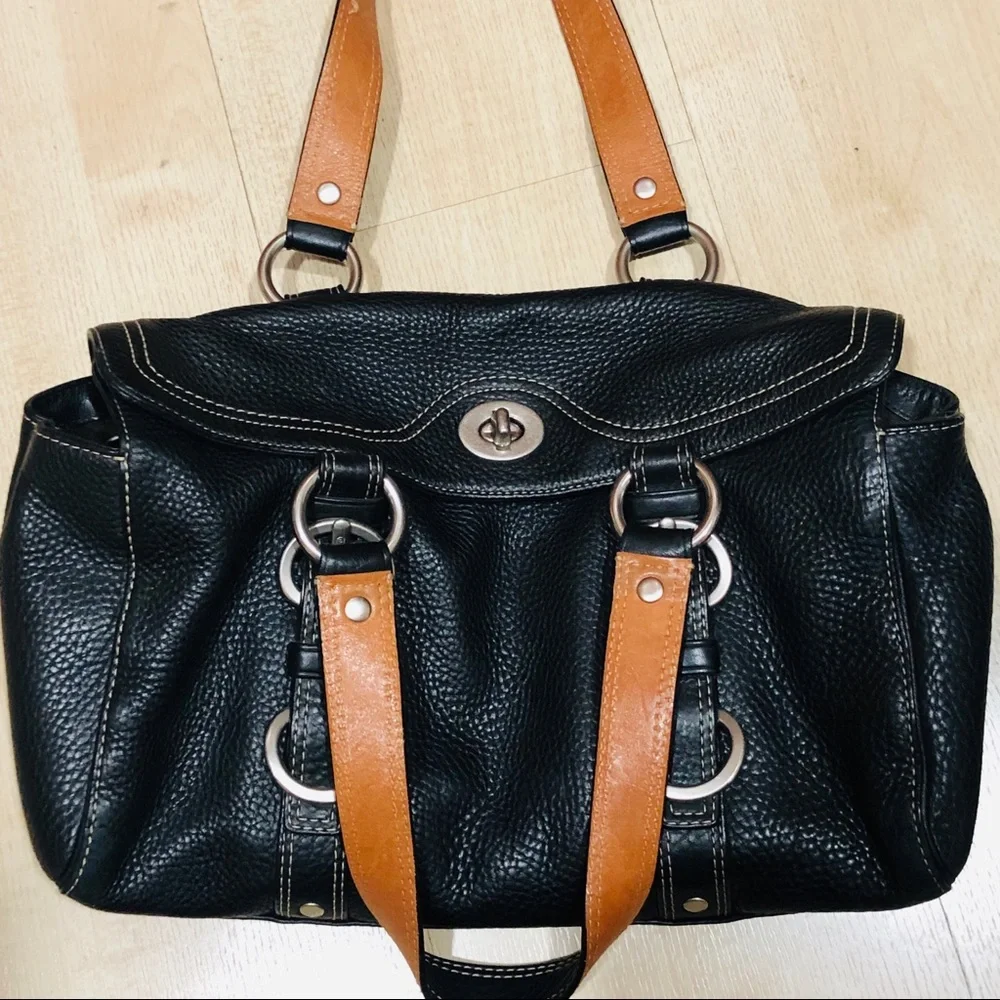 Coach Chelsea pebbled leather satchel